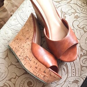 Vintage Chunky Wedge Heels
